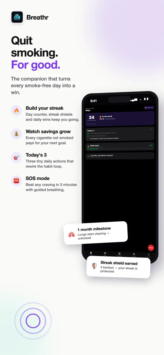 Breathr app screenshot