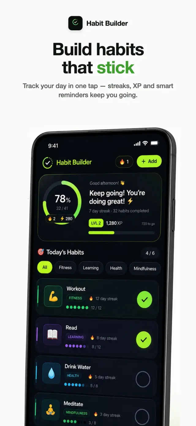 Habit Builder app screenshot