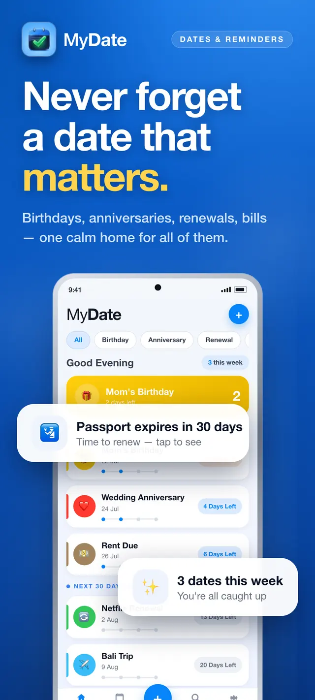 MyDate app screenshot